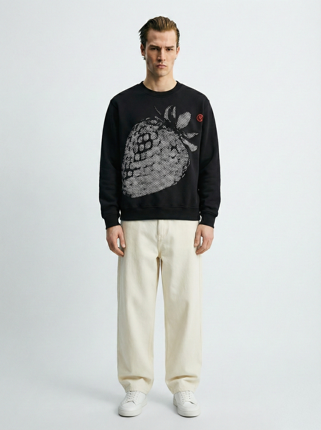 Halftone strawberry sweatshirt