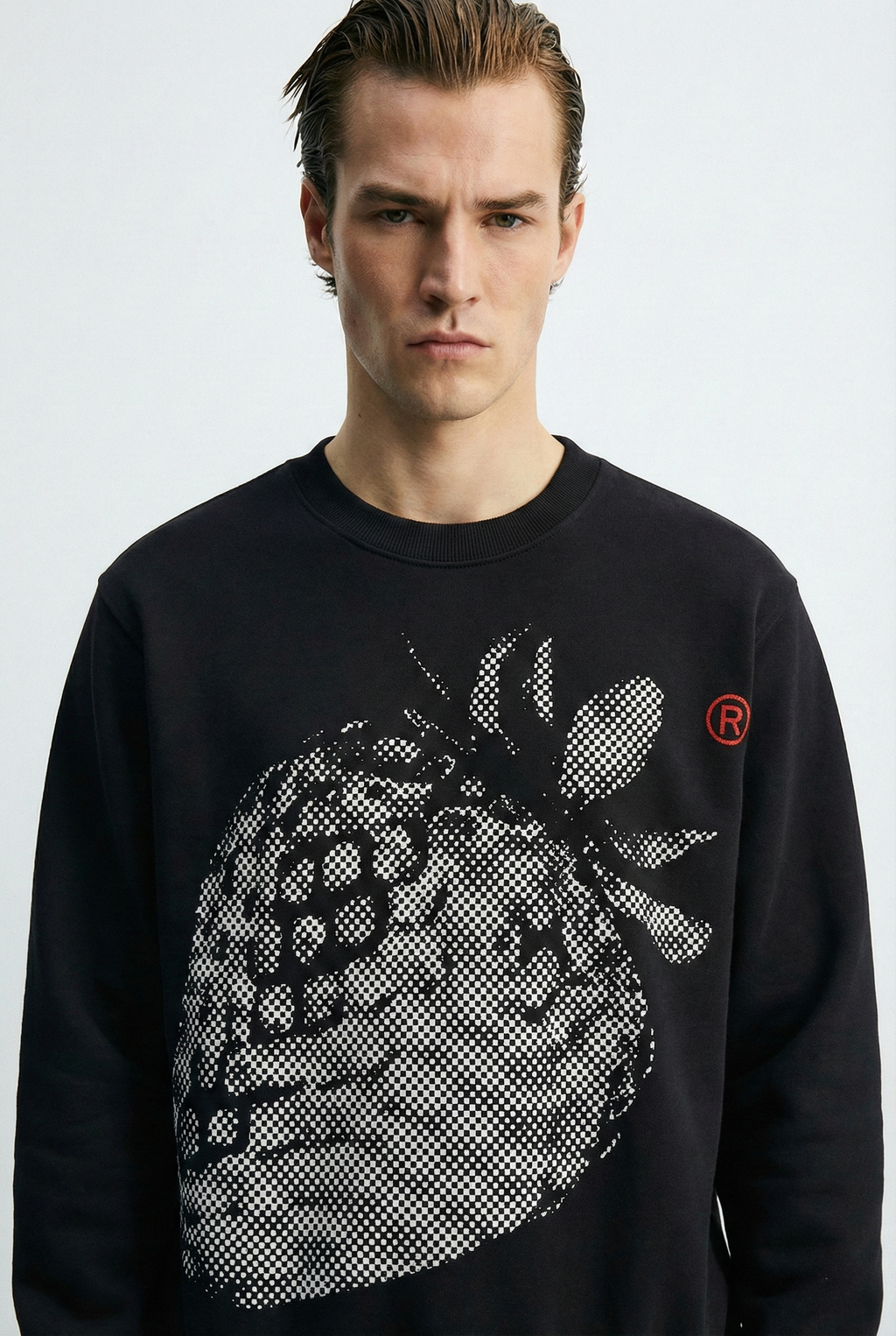 Halftone strawberry sweatshirt