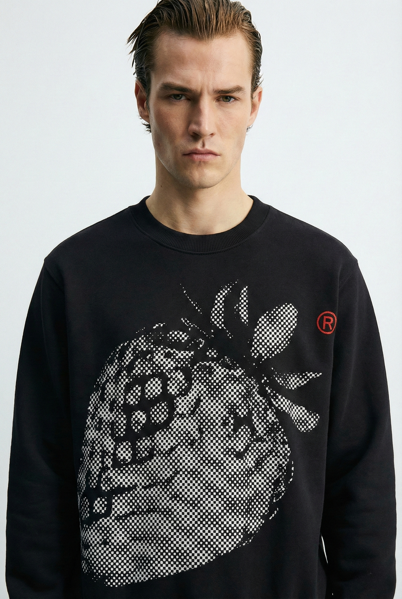 Halftone strawberry sweatshirt