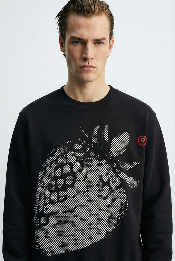 Halftone strawberry sweatshirt