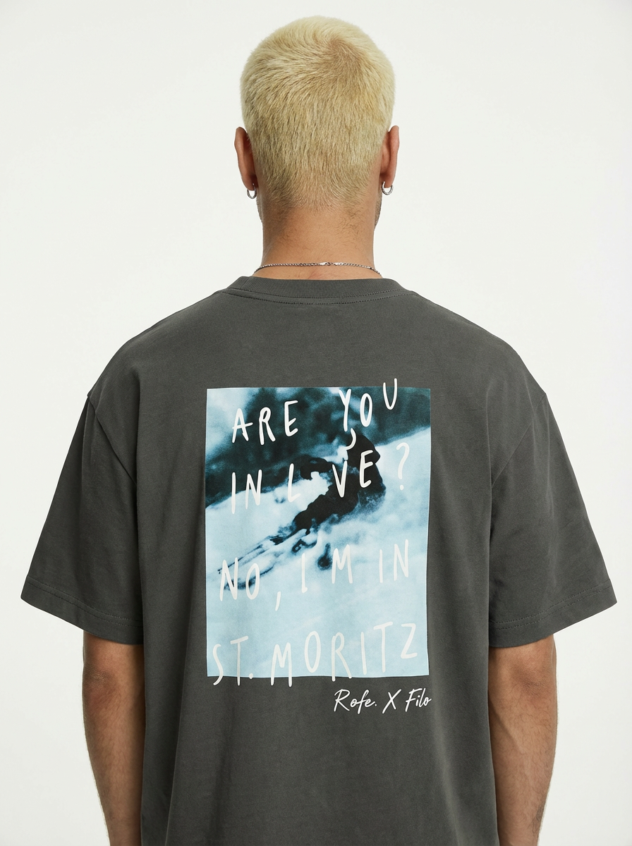 ST MORITS OVERSIZED GREY T