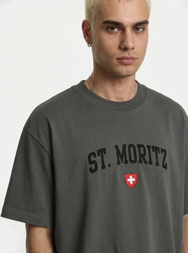 ST MORITS OVERSIZED GREY T