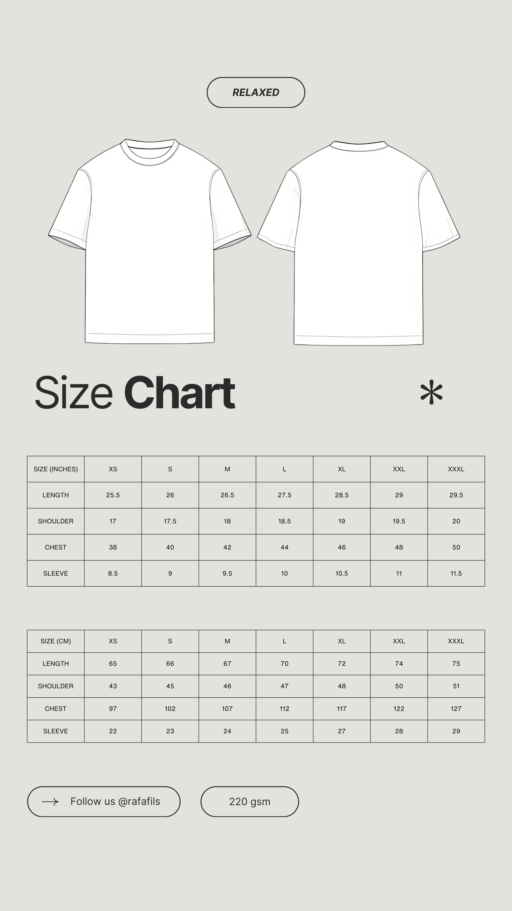 Size Chart - Large View